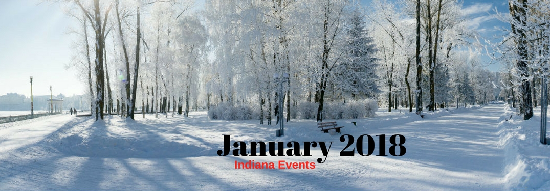 January 2018 Indiana Events, test on an image of an ice covered road and trees