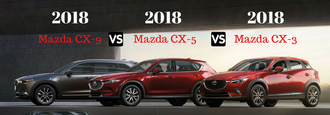 Compare The 18 Mazda Cx 3 Cx 5 And Cx 9 Suvs