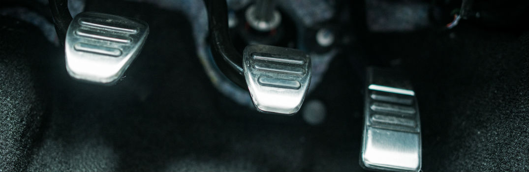 gas, brake, and clutch pedals in a vehicle