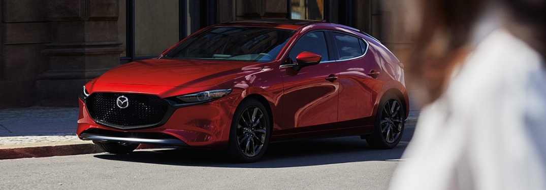 2020 Mazda3 Hatchback parked on the side of the road