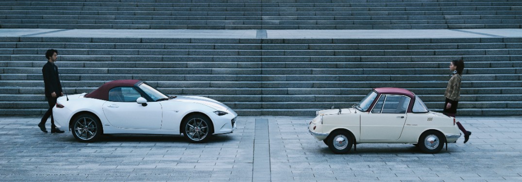 two Mazda MX-5 Miata models