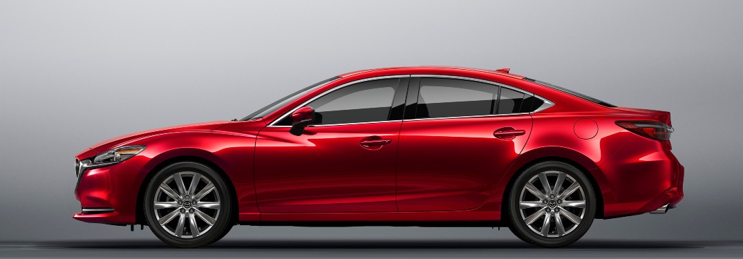 side view of a red 2021 Mazda6
