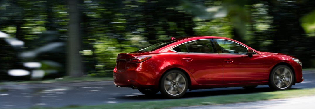 side view of a red 2021 Mazda6