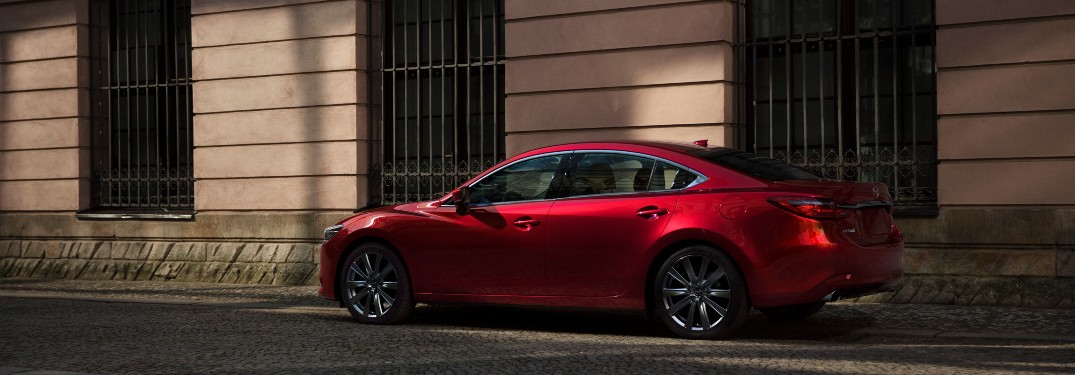 side view of a red 2021 Mazda6