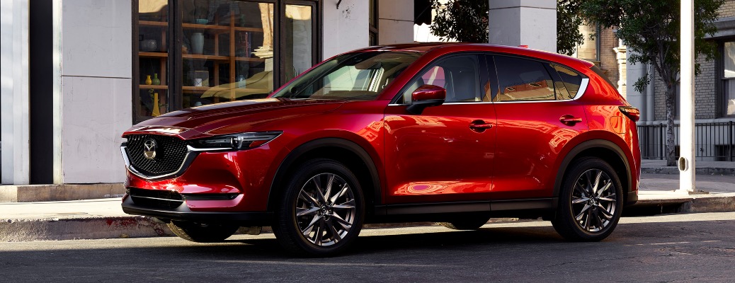 2021 Mazda CX-5 red side front view