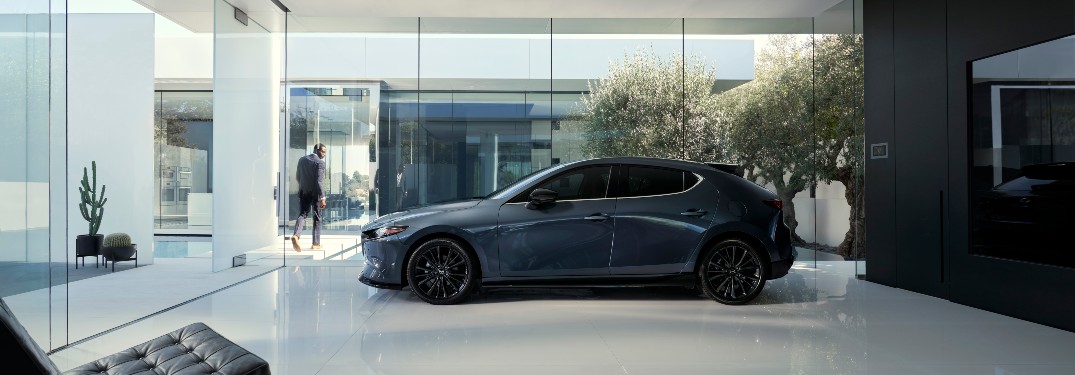 side view of a silver 2021 Mazda3