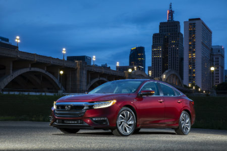 2019 Honda Insight parked near bridge at night