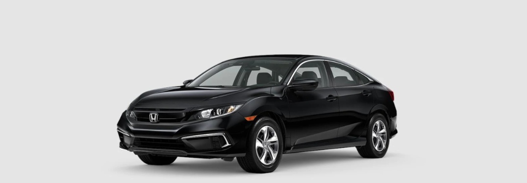2020 Civic Sedan LX over an abstract background