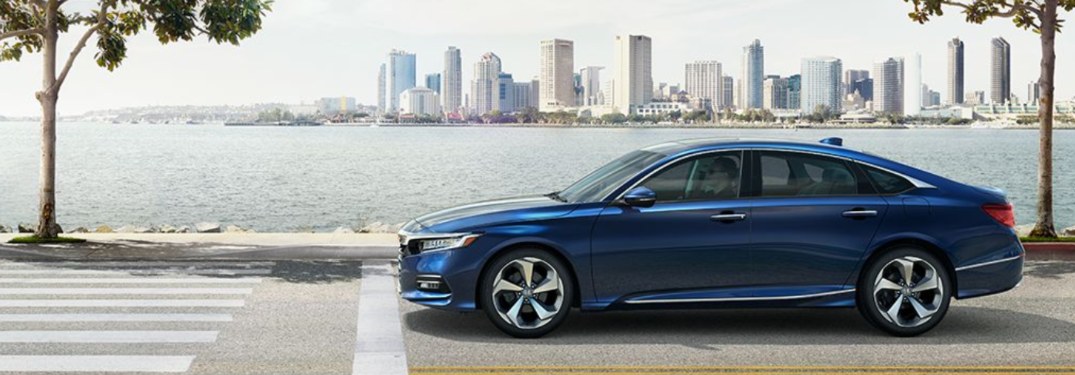 A 2020 Honda Accord parked at a crosswalk