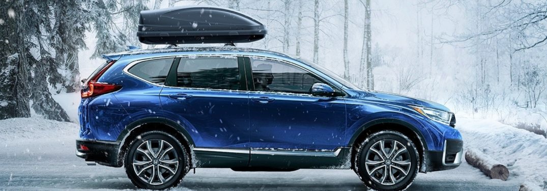 2020 Honda CR-V parked in a parking space in winter