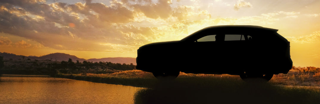 All-new Next-gen 2019 Toyota RAV4 Exterior Driver Side Silhouette on Sunset