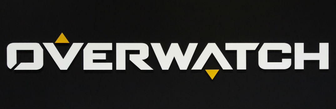 Overwatch Video Game Logo on Black Background