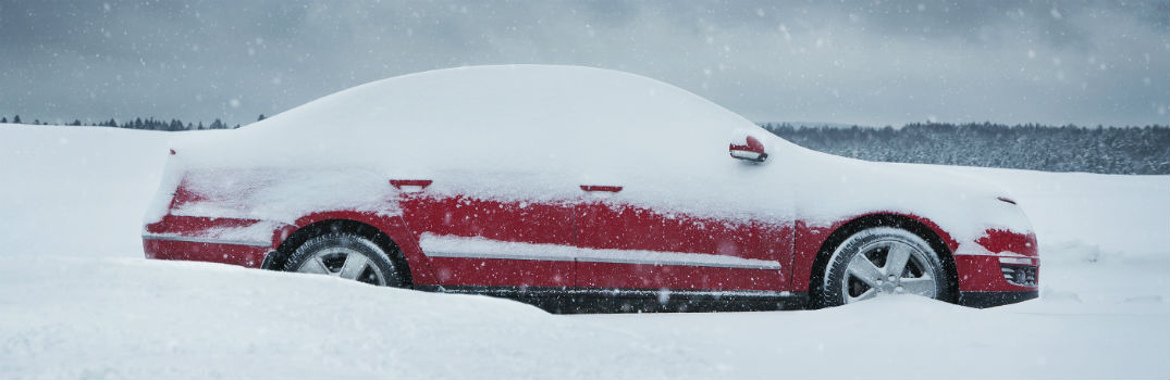 car covered in snow