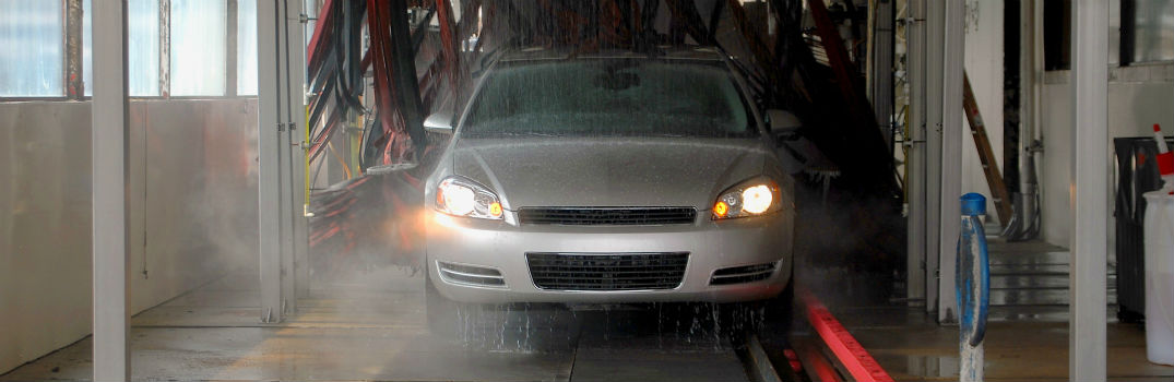 vehicle driving through a car wash