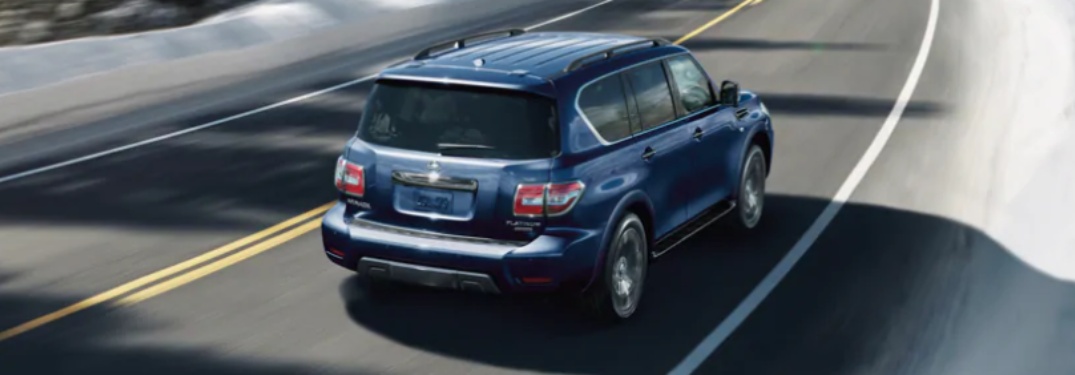 2020 Nissan Armada driving down a highway