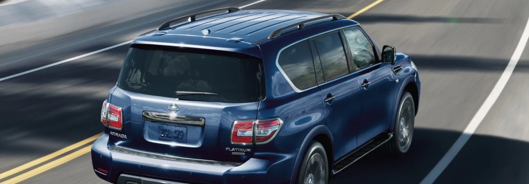 2020 Nissan Armada driving down a highway