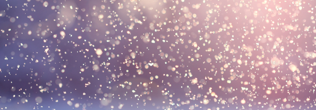 Close up on snow flurries