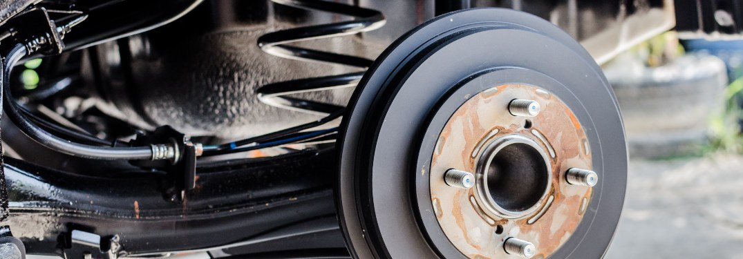 Close-up on a brake disc