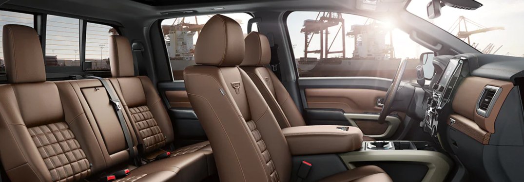 2021 Nissan TITAN interior from the side