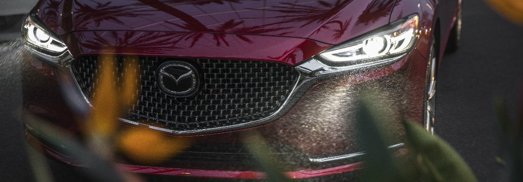 dark red mazda6 headlight