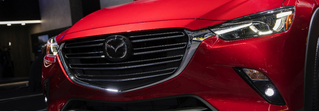 red mazda cx-3 grille close up