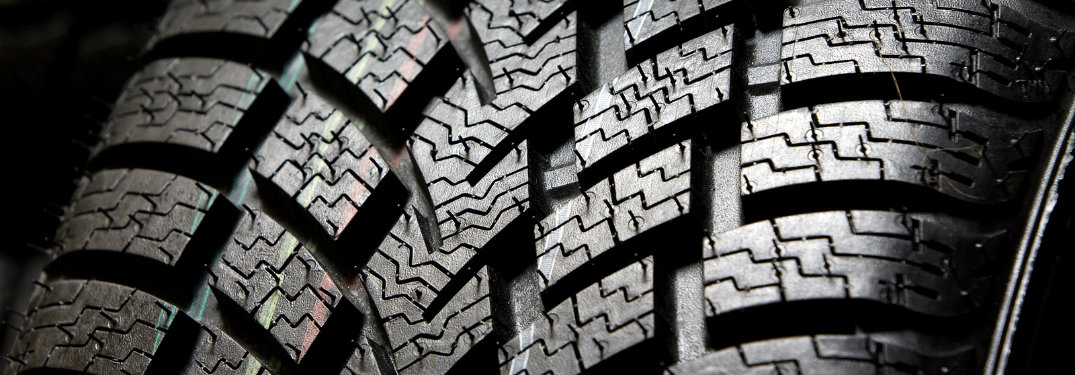 close up of tire tread