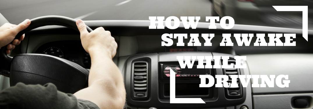 How to stay awake while driving on steering wheel background