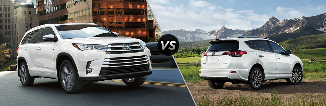 white 2018 toyota highlander vs white 2018 toyota rav4