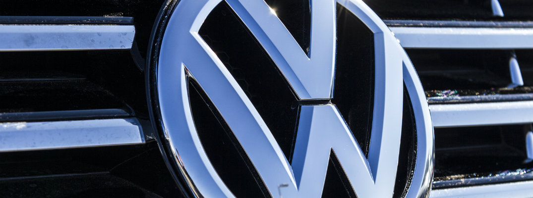 close up of Volkswagen grille logo badge