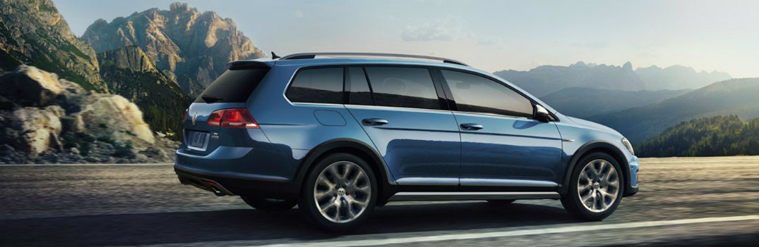 2018 Golf Alltrack Outside Shot By Lake Facing To The Right