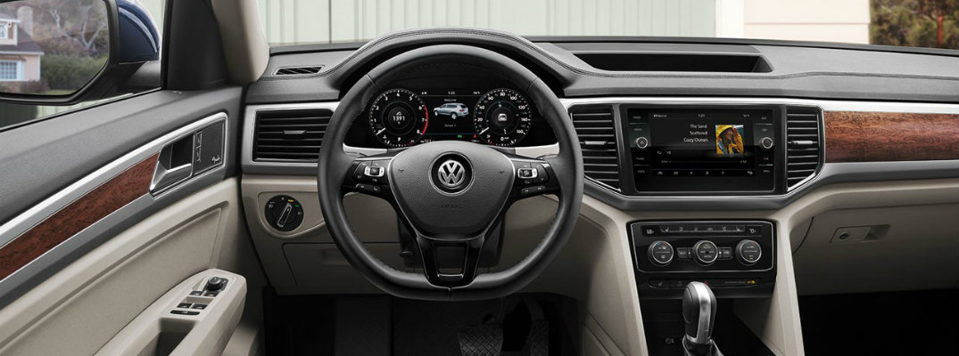 Volkswagen interior dashboard with VW Car-Net infotainment screen