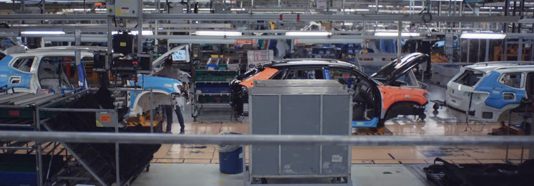 Volkswagen Atlas vehicles on the assembly line at the Volkswagen Chattanooga Plant