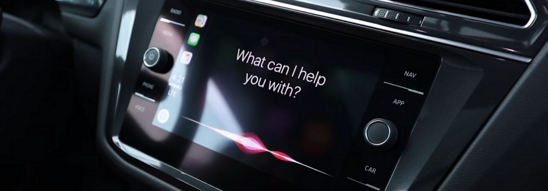 Siri on the Volkswagen infotainment screen