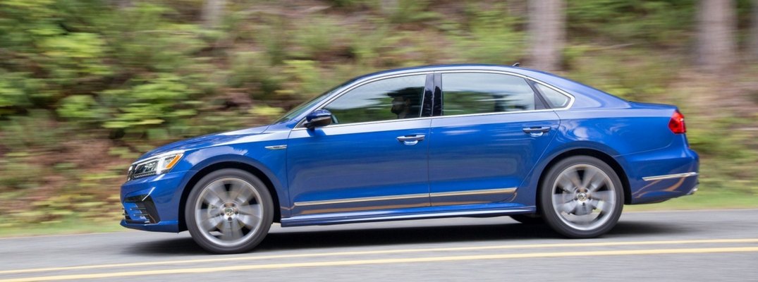 2018 VW Passat Blue Exterior from Side View