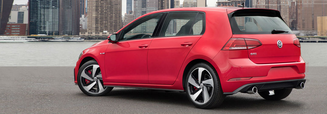 Volkswagen Golf GTI side and rear profile