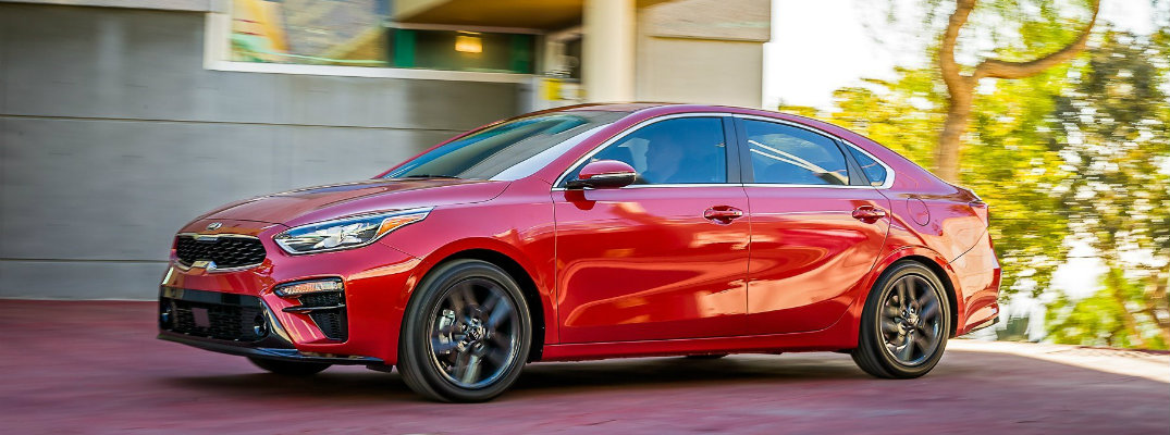 2019 Kia Forte Side View of Red Exterior