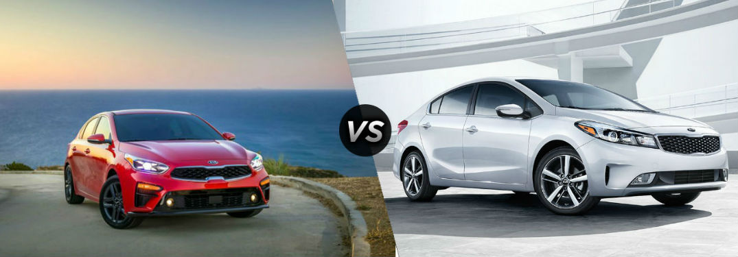 2019 Kia Forte in Red vs 2018 Kia Forte in Silver