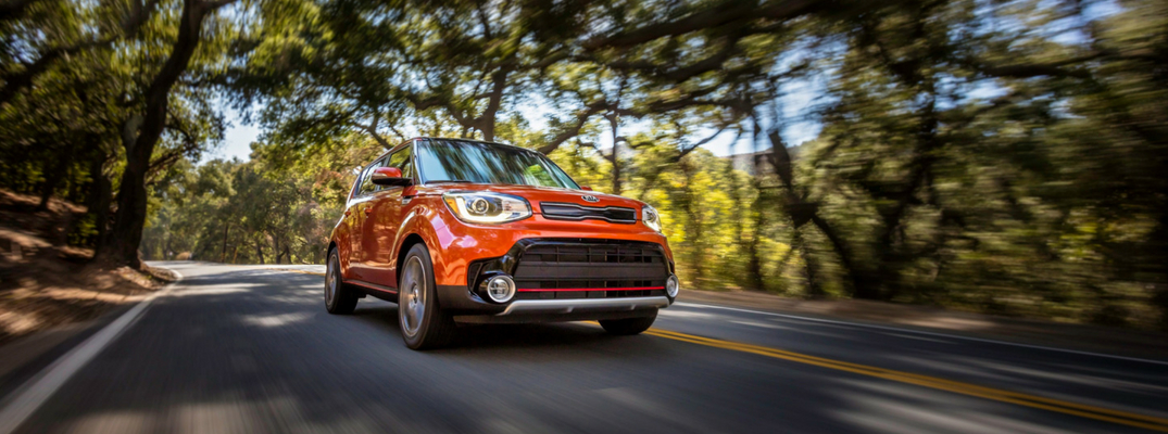 2018 Kia Soul Front View of Orange Exterior