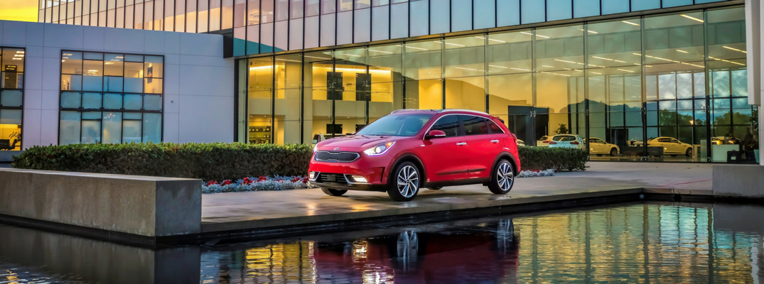 2018 Kia Niro Diagonal View of Red Exterior