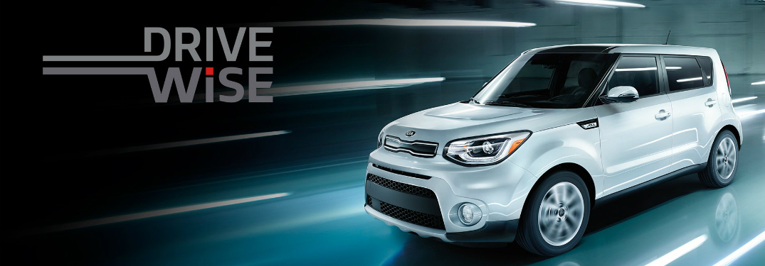 kia soul with text that says "drive wise"