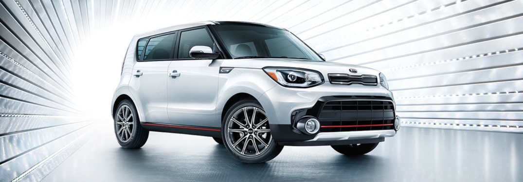 White 2019 Kia Soul on white background