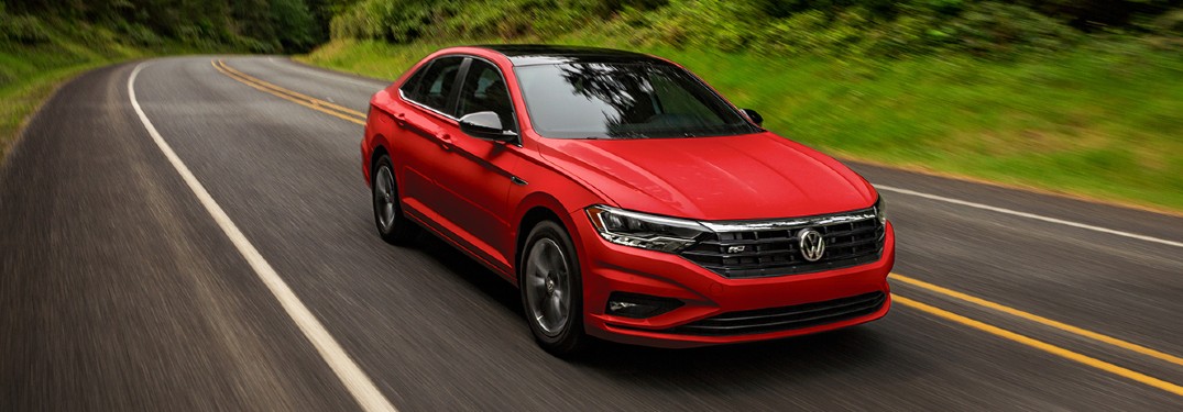2021 Volkswagen Jetta driving on a road