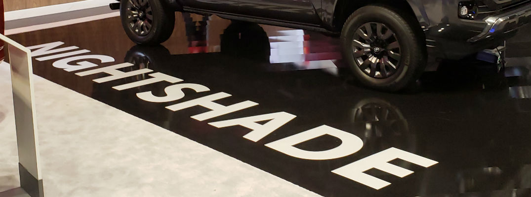 A photo of the Nightshade display at the Chicago Auto Show.