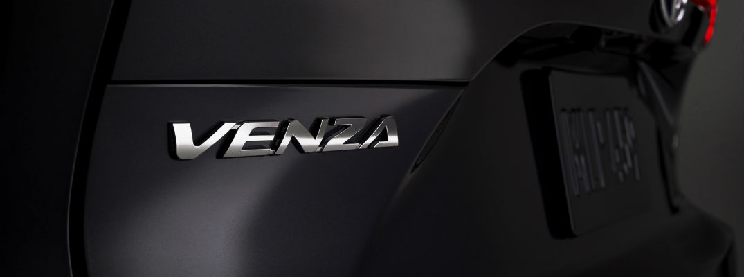 A photo of the Venza badge used on the 2021 Toyota Venza.