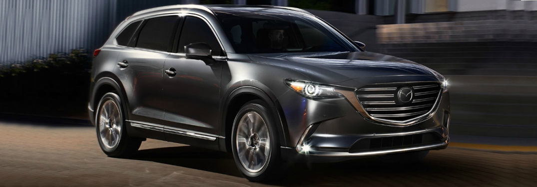 gray 2018 Mazda CX-9 front side view