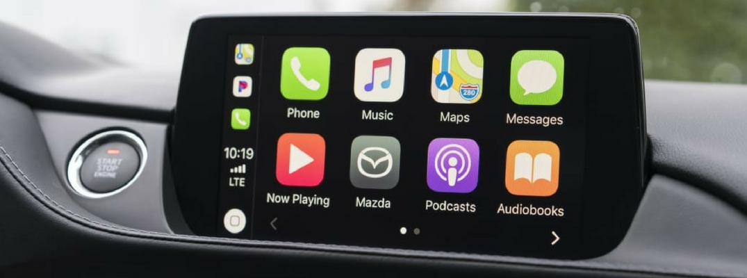 Close-up View of Apple CarPlay Display