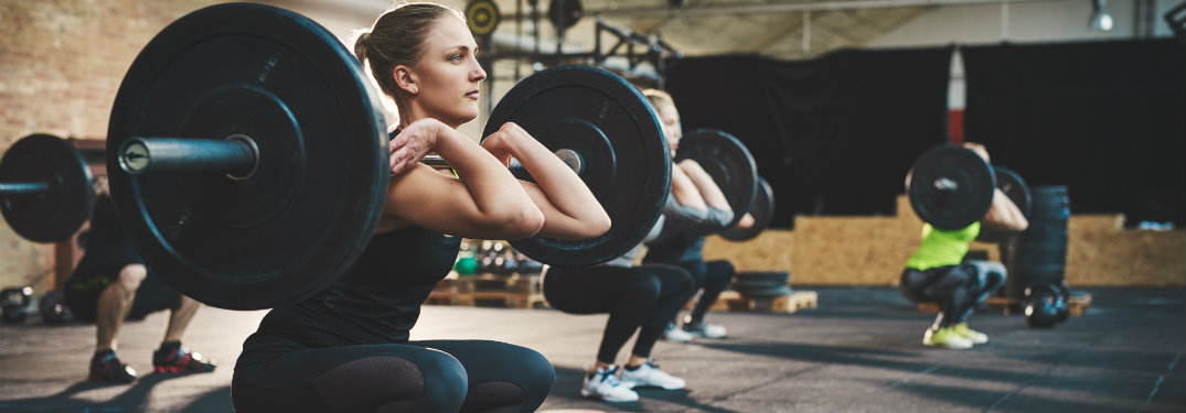 woman lifting weights