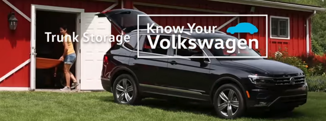 Trunk Storage Know Your Volkswagen Title and a Black 2018 VW Tiguan