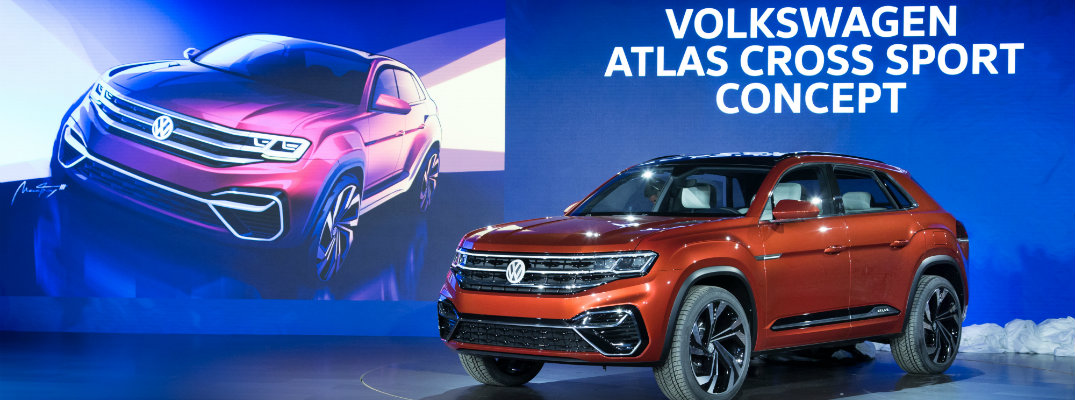 Volkswagen Atlas Cross Sport Concept SUV debut and premiere stage at the new york international auto show