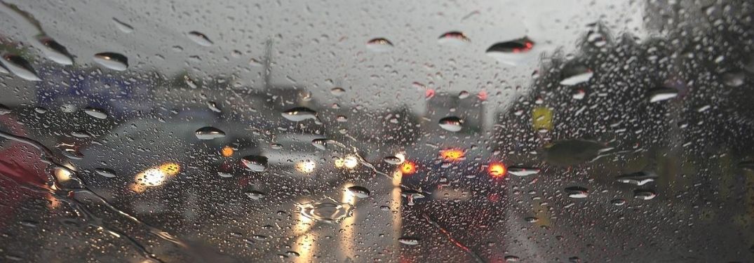 Cars driving during a storm